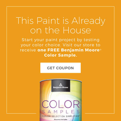 benjamin moore one free color sample coupon | Colonial Interiors