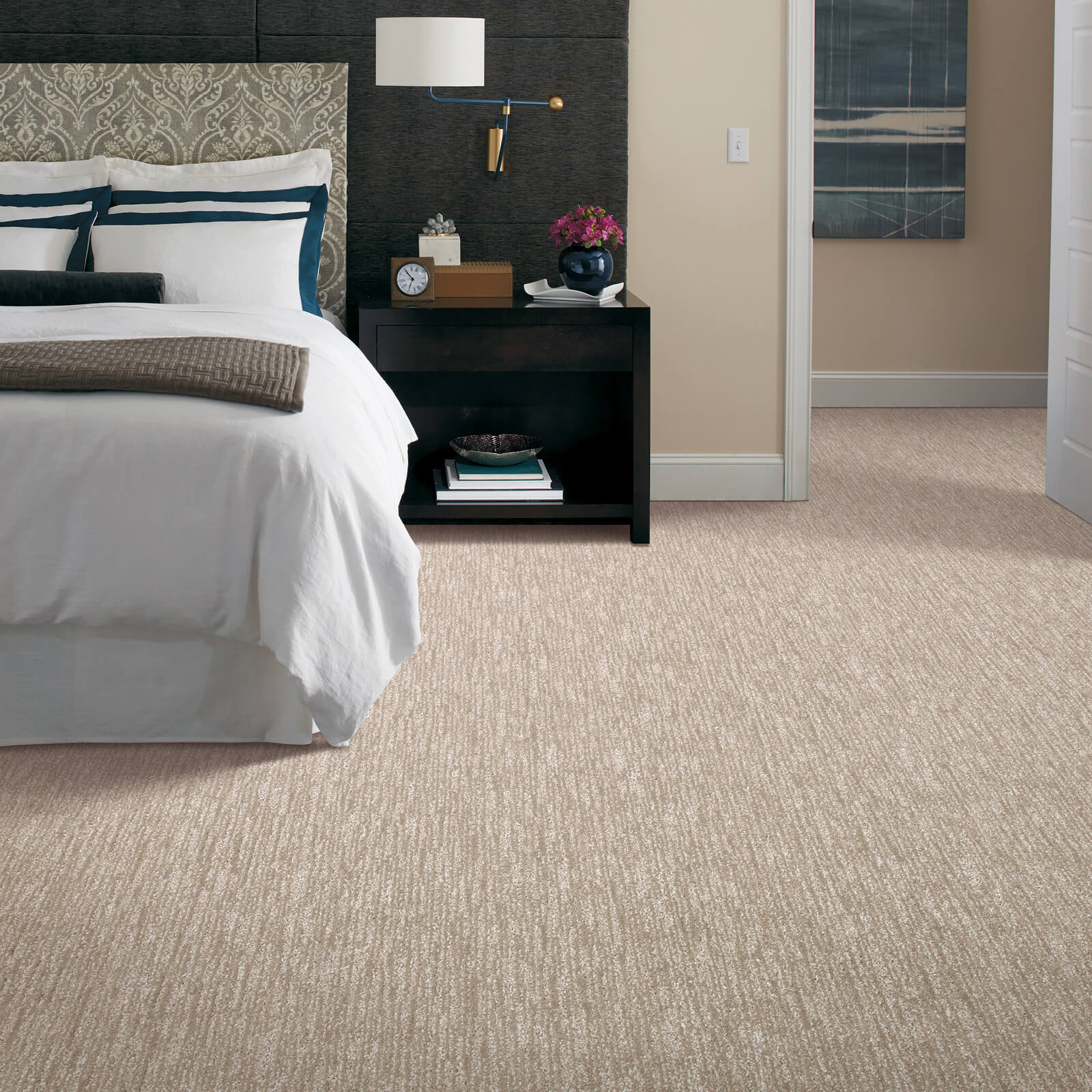 Bedroom carpet flooring | Colonial Interiors